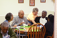 Older adults at table